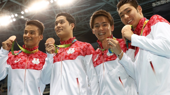 【リオ2016】競泳800メートルリレーで銅「このメダルをきっかけに日本の自由形をさらに強く」