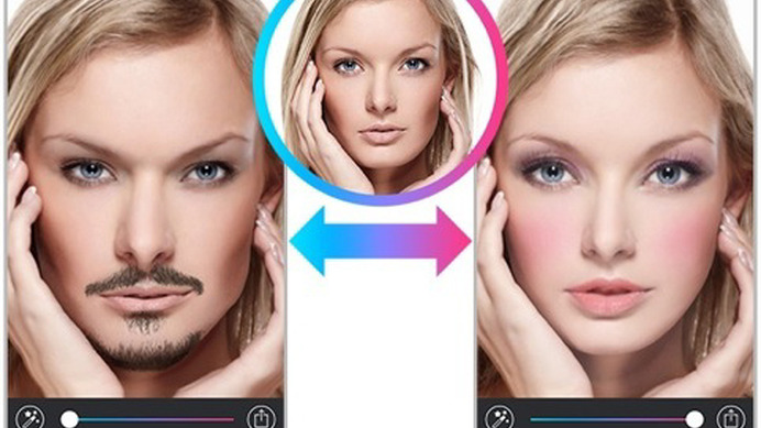 自分の顔を男女転換できるiPhoneアプリ「GenderMorph」
