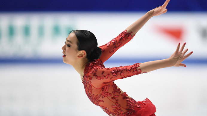 現役最後の大会となった全日本選手権の浅田真央（2016年12月25日）