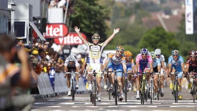　ツール・ド・フランスは7月9日、モンタルジ～グニョン間の227.5kmで第6ステージが行われ、マーク・カベンディッシュ（25＝英国、ＨＴＣ・コロンビア）が前日に続いてゴールスプリントを制して優勝した。今大会2勝目、大会通算12勝目。