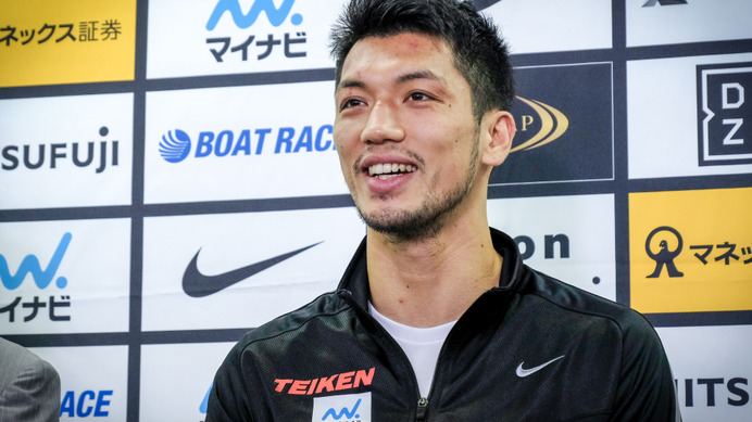 WBA世界ミドル級新チャンピオンの村田諒太（2017年10月23日）