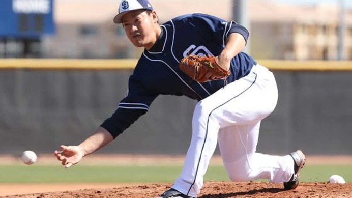 パドレス・牧田和久【写真：西山和明】