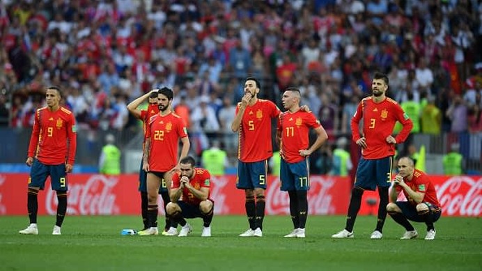 ロシアW杯ベスト16で姿を消したスペイン代表　photo/Getty Images