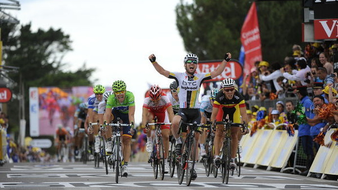 　ツール・ド・フランスは7月6日、カルエクス～カプフレエル間の164.5kmで第5ステージが行われ、HTC・ハイロードのマーク・カベンディッシュ（26＝英国）がゴール勝負を制して今大会初、大会通算16勝目をあげた。