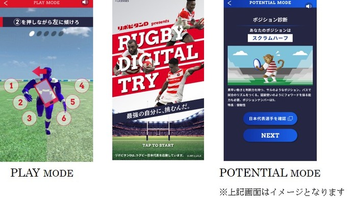 ラグビーを疑似体験できるアプリ「RUGBY DIGITAL TRY」配信開始