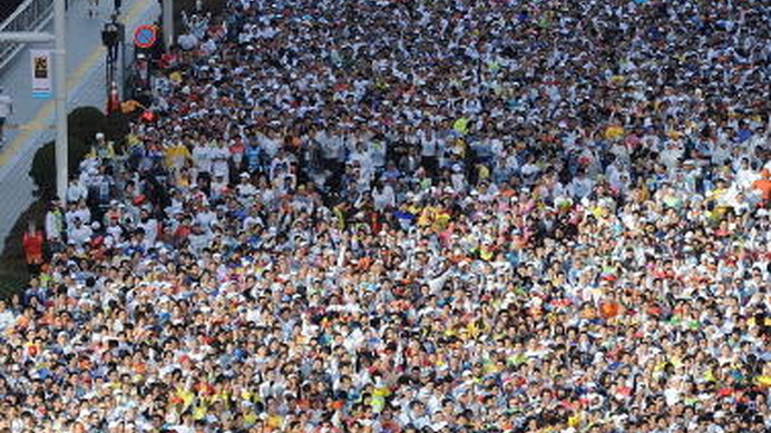 過去の東京マラソンの様子（スタート） 写真提供：Getty Images