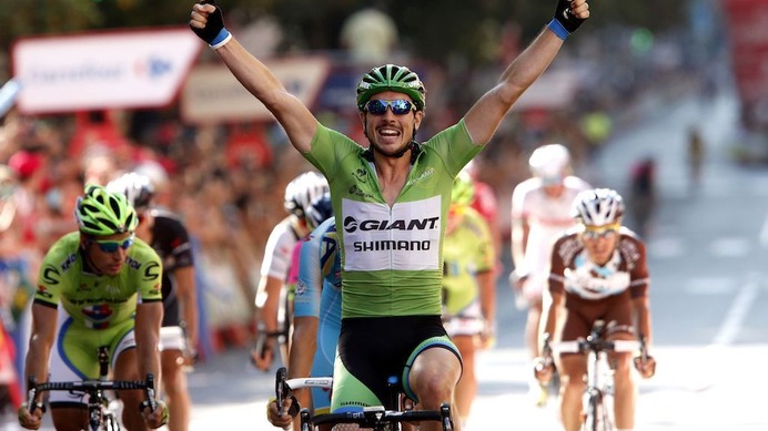 2014年ブエルタ・ア・エスパーニャ第12ステージ、ジョン・デゲンコルブ（ジャイアント・シマノ）が優勝