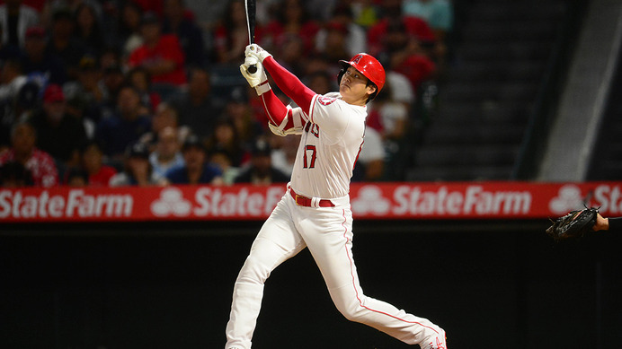 【MLB】大谷翔平、今季42号は元同僚からの131メートル特大弾　年間長打数でも松井秀喜超え