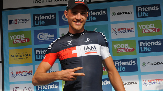 2014年ツアー・オブ・ブリテン第6ステージ、マティアス・ブランドル（IAMサイクリング）が優勝