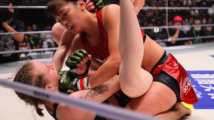 【RIZIN.37】ツヨカワ女王・RENA、GPトーナメント1回戦を“辛勝”突破　ウクライナ強敵に「めちゃくちゃ強かった」