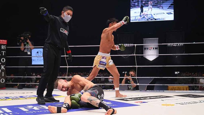 【RIZIN.39】梅野源治、ガーダムを“21秒KO”　「ムエタイの梅野、結構やばかったでしょ」とご満悦