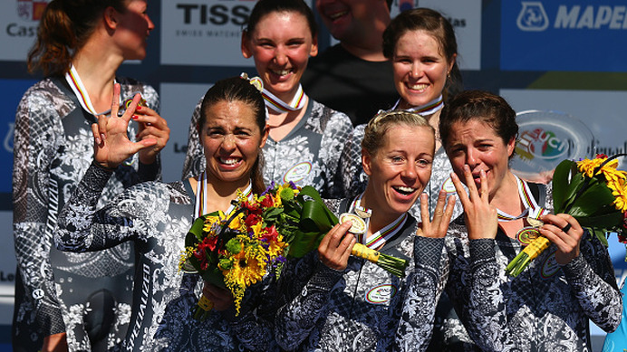 2014年UCIロード世界選手権、女子エリート・チームTTでスペシャライズド・ルルレモンが優勝