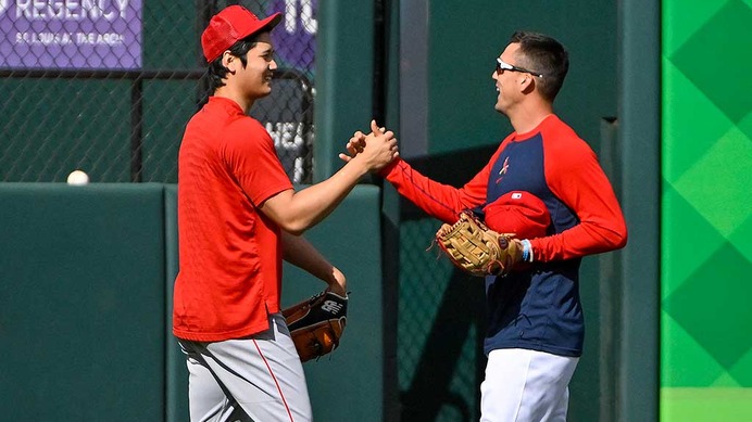 【MLB】大谷翔平、ヌートバーとの「笑顔の再会」に反響続々　明日4日には“侍対決”実現へ