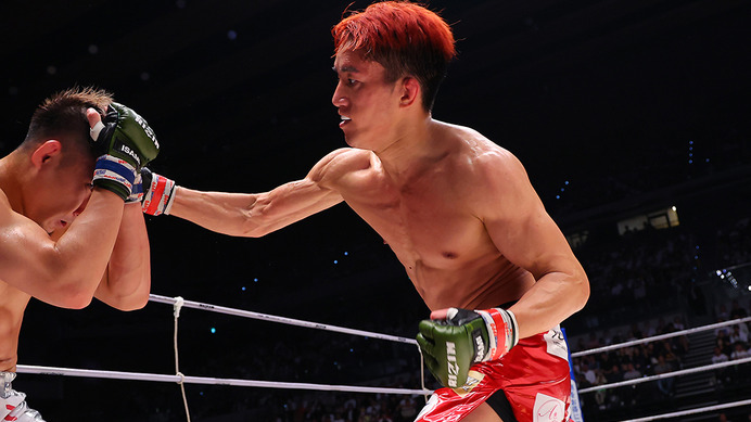 【RIZIN.42】朝倉海、元谷のレバーをえぐる“強烈”左ヒザ一発で悶絶KO　492日ぶり復帰戦勝利「アーチュレッタをぶっ飛ばす」