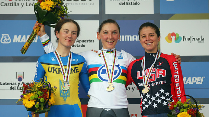 2014年UCIロード世界選手権・女子エリート個人TT、リサ・ブレナー（ドイツ）が優勝