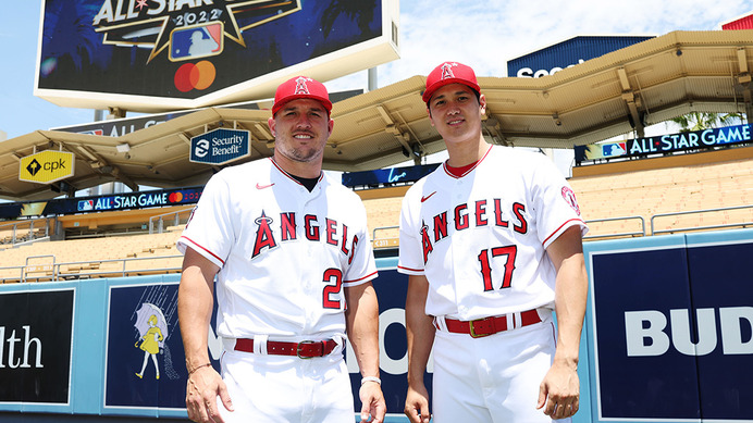 【MLB】“トラウタニ”50日ぶり再結成の大谷翔平「3番DH」、トラウト復帰の舞台で今季44号の祝砲アーチなるか