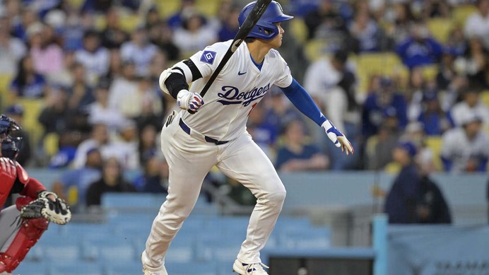【MLB】大谷翔平、第1打席“技アリ”左前安打　初回チャンスメークで「16試合連続出塁」