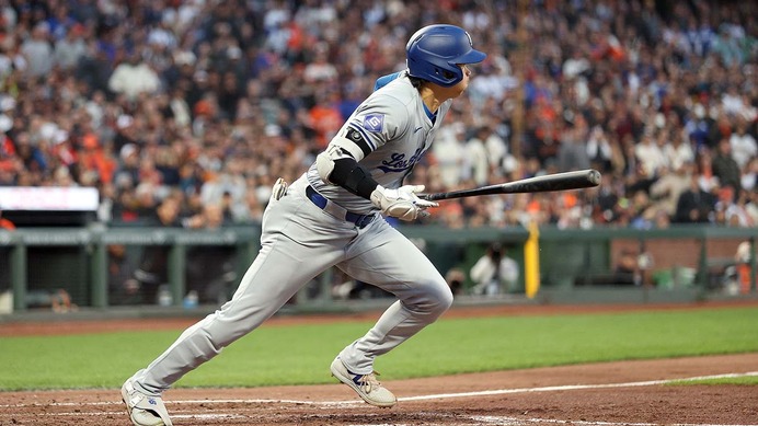 【MLB】大谷翔平、今季“メジャー6位”の俊足で適時内野安打　一塁まで「平均4.13秒」