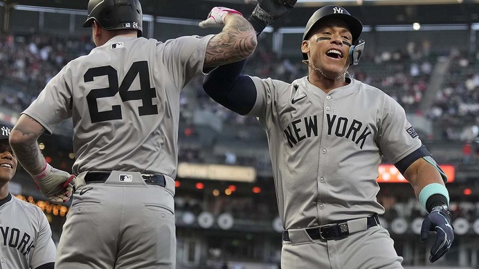 【MLB】「放火魔ジャッジが今熱い」ヤ軍公式が“月間14発”最速20号アーチの主砲を絶賛　米記者の誤字をまたも引用