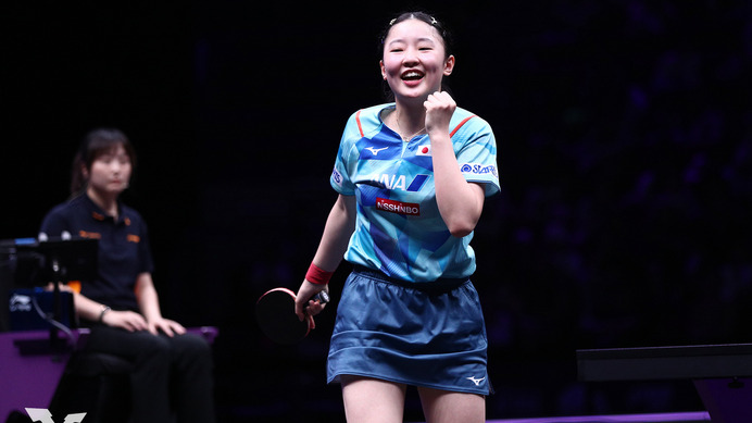 張本美和、世界12位の難敵ディアスにストレート完勝で兄妹ベスト8入り　東京五輪金の陳夢と準々決勝で激突【WTTチャンピオンズ 重慶】