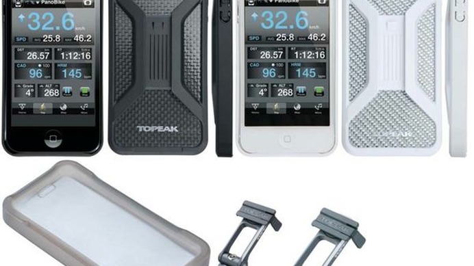　自転車アクセサリーのトップブランド「トピーク」から、スマートフォン用アクセサリー、ライドケース (iPhone5用）が発売された。iPhone5のサイズに対応したケースサイズのマウント用ケース。付属のアルミ製マウントを使用し、ステムキャップ部やハンドルに取付けが可