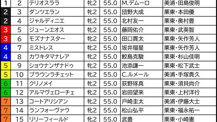 【阪神ジュベナイルF／前日オッズ】ブラウンラチェットに「4.0.0.0」の追い風　単勝30倍以上の連対あり、今年の穴馬候補は
