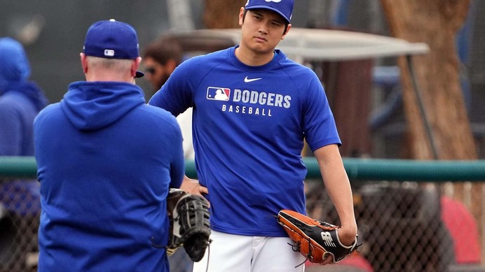 【MLB】大谷翔平、投球練習で最速150キロ計測も……　スライダー解禁には慎重姿勢「そこは医療的な判断」とロバーツ監督