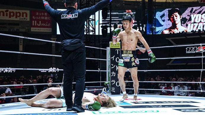 【RIZIN】「またウザい動きを見せています」朝久泰央 、フジテレビ社員・ウザ強ヨシヤに“鮮烈TKO”　変則的な動きで撹乱→会場大盛り上がり