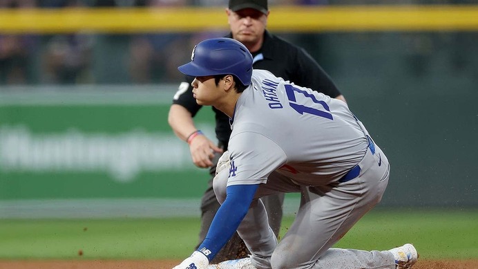 【MLB】大谷翔平、四球から“今季10個目”の盗塁でチャンスメーク　フリーマンの一発で生還