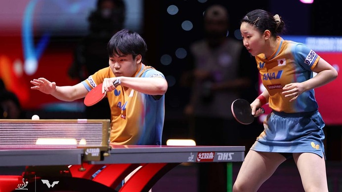 松島輝空、張本美和ペアが王楚欽、孫穎莎ペアに奮闘も逆転負け　第1G奪うも中国超えならずベスト8で終戦【世界卓球2025】