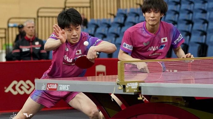 戸上隼輔、篠塚大登の“とがしの”ペアが快勝でメダル確定　エジプトペアをストレート撃破でベスト4進出【世界卓球2025】