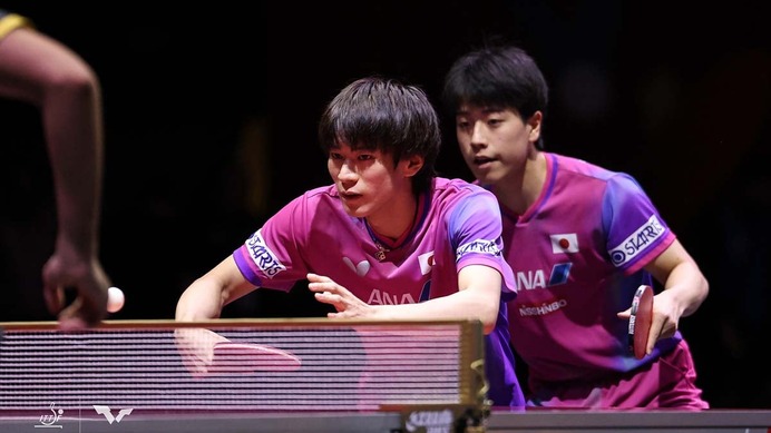 戸上隼輔、篠塚大登の“とがしの”ペアが快勝でメダル確定　エジプトペアをストレート撃破でベスト4進出【世界卓球2025】