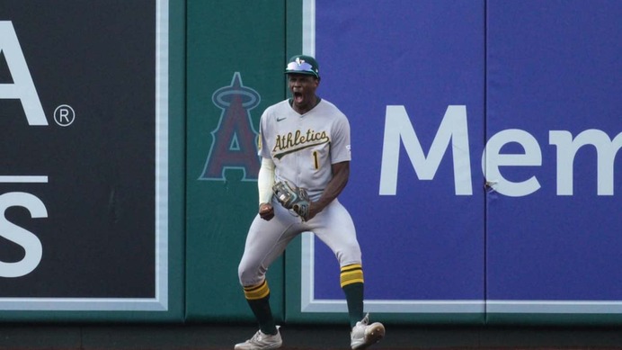 【MLB】「年間最優秀プレー」球史に残る本塁打キャッチに絶賛の嵐　ア軍の25歳中堅手の好守に実況大興奮「なんてこった」