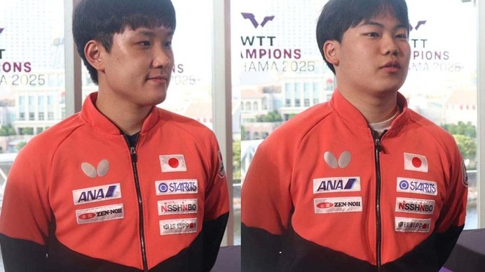 張本智和、日本開催大会で誓う決勝進出「最終日まで残れるように」　快進撃期待の18歳・松島輝空もエースの背中追う【WTTチャンピオンズ横浜】