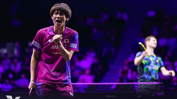 戸上隼輔、日本勢16強一番乗りに「プレッシャーを感じていた」　上位進出へは「100％の力を出さないと勝てない」【WTTチャンピオンズ横浜】