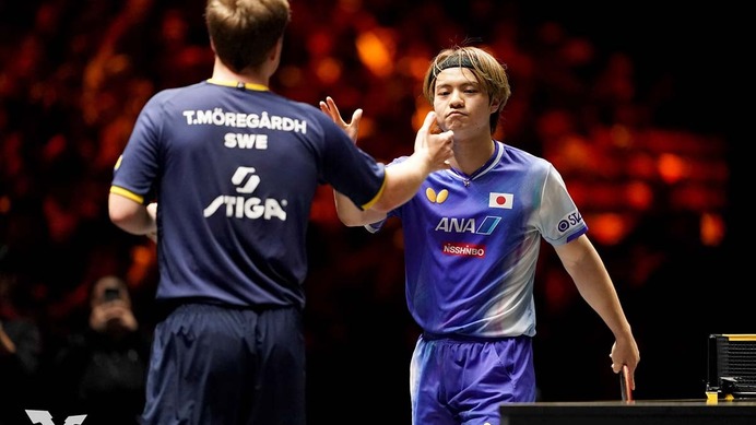 宇田幸矢、快進撃続くサウスポーのパリ五輪銀撃破に賛辞「無敵のウダが支配」　勝負を分けたポイントや次戦にも言及【チャイナスマッシュ2025】