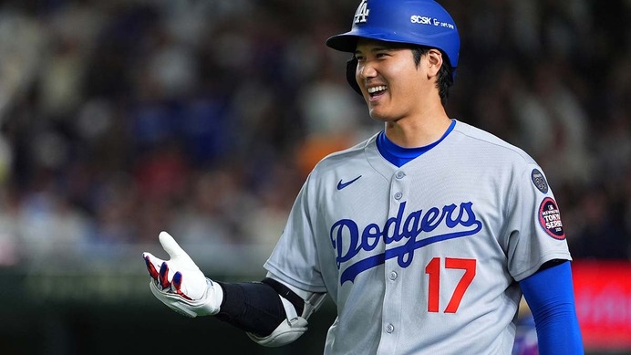 【MLB】大谷翔平、第1戦へ向けて敵地でフリー打撃　ワールドシリーズのロゴへ豪快アーチ「ズドン」