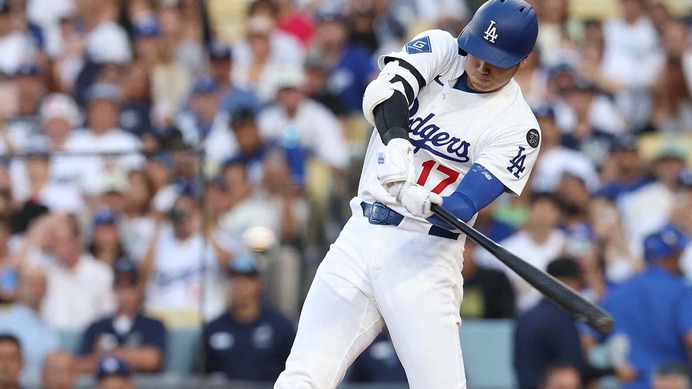 【MLB】大谷翔平、劣勢から“左腕攻略”左中間への値千金タイムリー二塁打 フリーマンの同点打で生還
