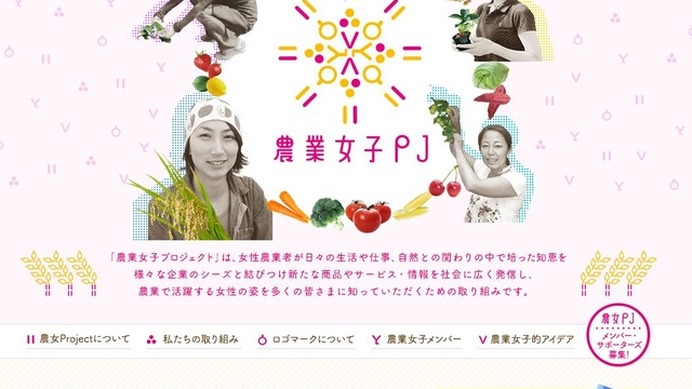 「農業女子プロジェクト」のサイト