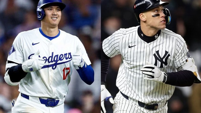 【MLB】大谷翔平&#038;ジャッジが成し遂げた歴史的偉業　両リーグMVPが放った“2年連続50号”を公式が紹介「オオタニが快投とともに記録」