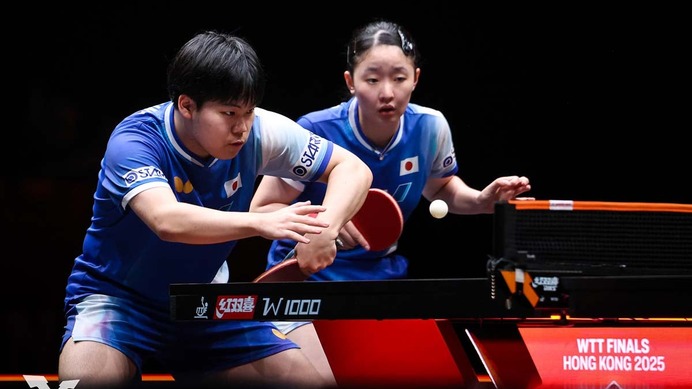松島輝空・張本美和の“そらみわペア”が中国の世界王者撃破なるか　決勝進出懸けて王楚欽＆孫穎莎の最強コンビと激突【WTTファイナルズ香港】