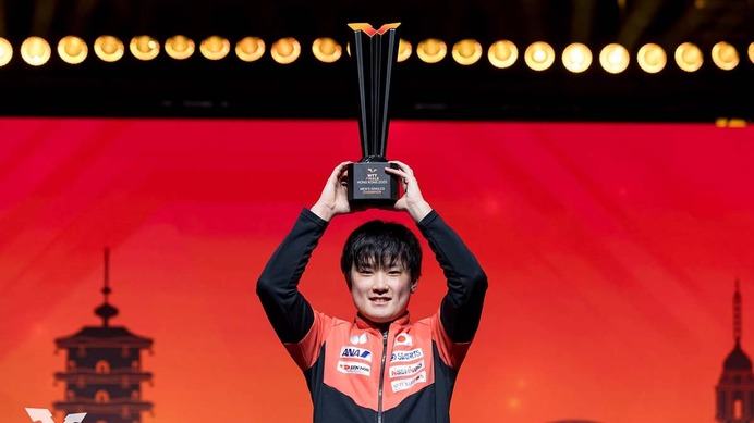 張本智和、悲願のチャンピオンズ初Vで世界4位に浮上　WTTが称賛「エンターテイナーでチャンピオン」　2026年の再戴冠にも期待「再び世界で輝く」