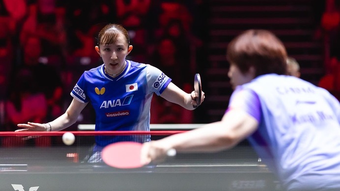 早田ひな、世界5位の蒯曼とのフルゲーム激闘を制し初白星　“日中サウスポー対決”に意地の勝利でベスト8進出【シンガポールスマッシュ】