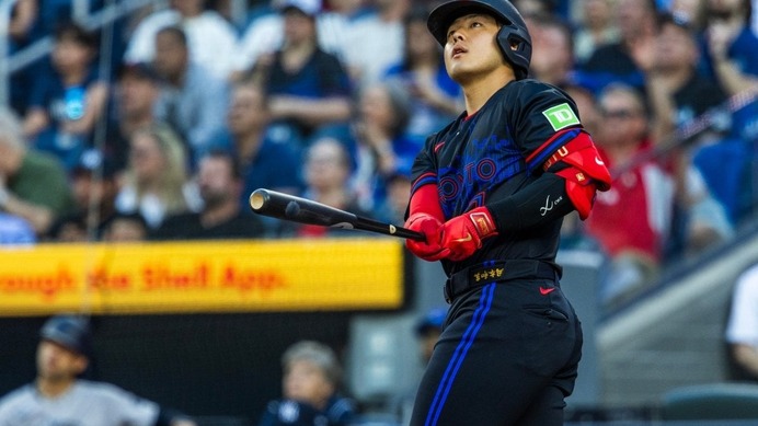 【MLB】奮闘する岡本和真、創設50年目で“球団新人史上2人目”の打撃成績　ビシェットに次ぐ「15本塁打＆42打点」