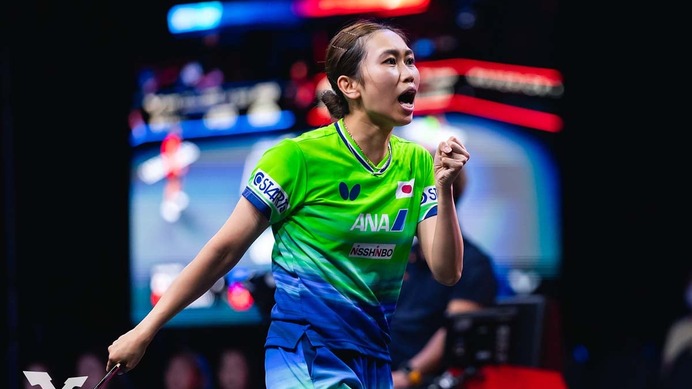「まさか3－0で勝てるとは……」世界2位・王曼昱撃破の佐藤瞳が見せた分析力　快進撃の28歳カットマンは「挑戦していく」【USスマッシュ】