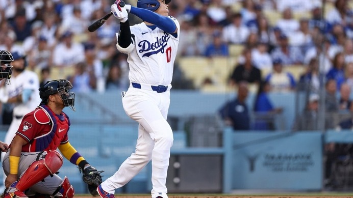 【MLB】「信じられない」大谷翔平、内角低めボール球を“左翼スタンドへ”今季21号アーチ　米記者驚愕の逆方向弾