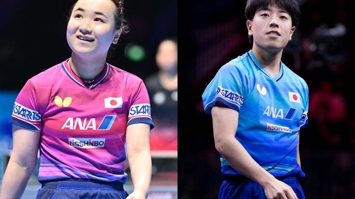 卓球日本開催に臨む両者にWTT公式が熱視線　伊藤美誠は「地元の舞台で好スタートを切る」篠塚大登は「雪辱を喫して臨む」