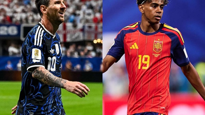 「神のみぞ知る」メッシ、スペインとの決勝戦に向けてメッセージ　バルサの後輩、ヤマルとの新旧GOAT対決に注目【北中米W杯】