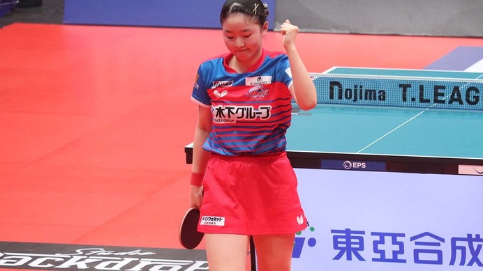 張本美和が勝利も、3連覇狙うKA神奈川が黒星スタート　台湾レジェンドから白星の名古屋・小塩遥菜「いいスタートが切れた」【Tリーグ】
