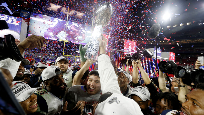 【NFL】残り1ヤードでインターセプト、ペイトリオッツが逆転で10季ぶりのスーパーボウル制覇（c）Getty Images